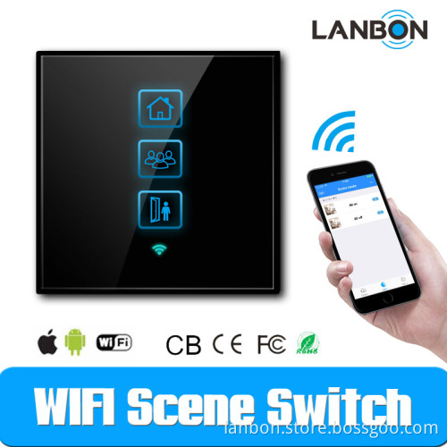 Lanbon smart home automation WIFI Scene switch turn on or off all device at one touch